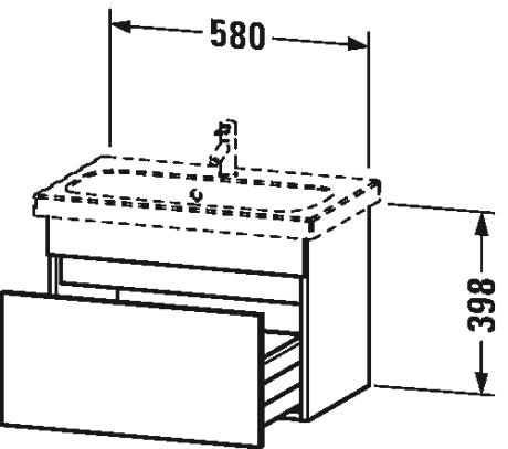 Duravit DuraStyle Wall Mounted 580x368 Vanity Unit Only