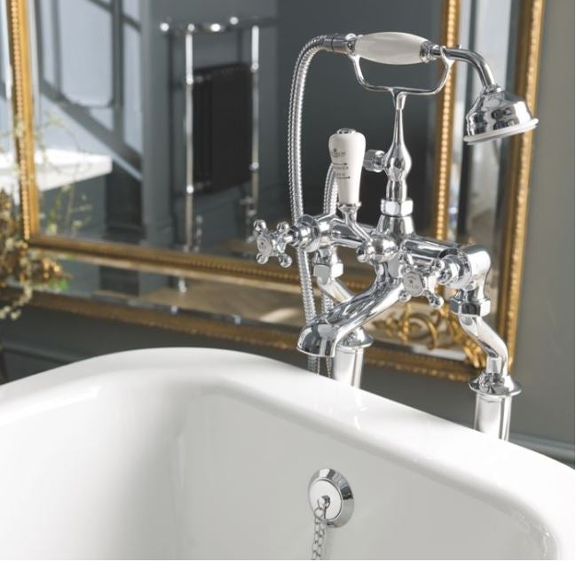 Strand Crosshead Bath Shower Mixer Deck Mounted Chrome