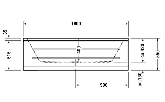 Duravit D-Code 1800 x 800mm Double Ended Acrylic Bath White