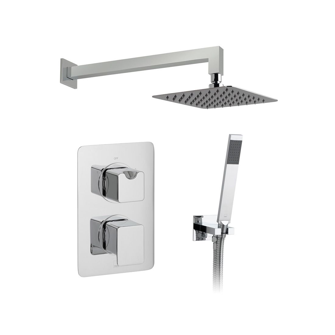 VADO DX Phase 2 Outlet Thermostatic Shower Set - Chrome Finish