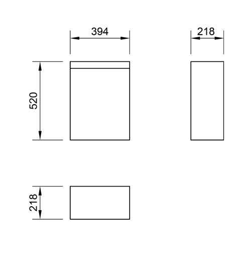 Essentials Echo 400x220mm Single Door Wall Mounted Unit