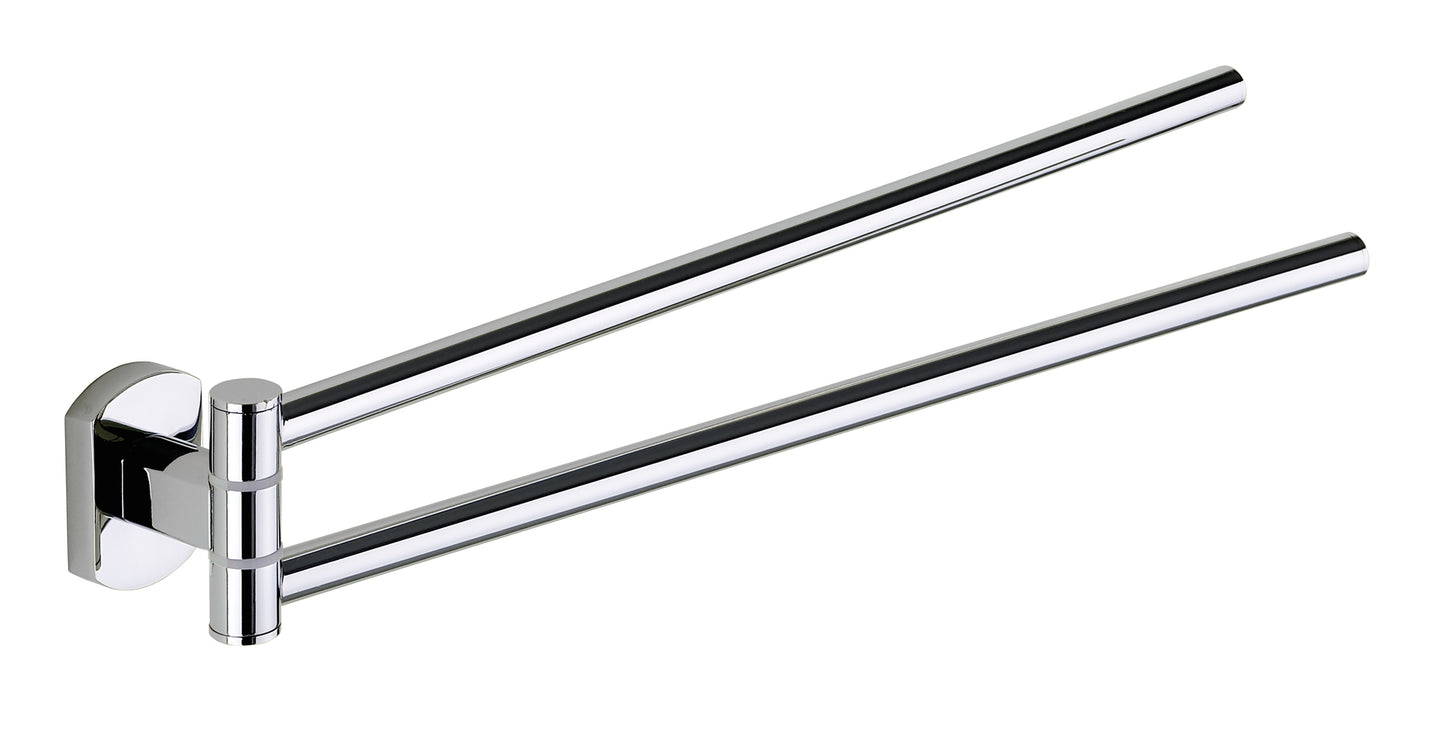 Bathroom Origins Edera Chrome Double Swing Towel Rail 380mm