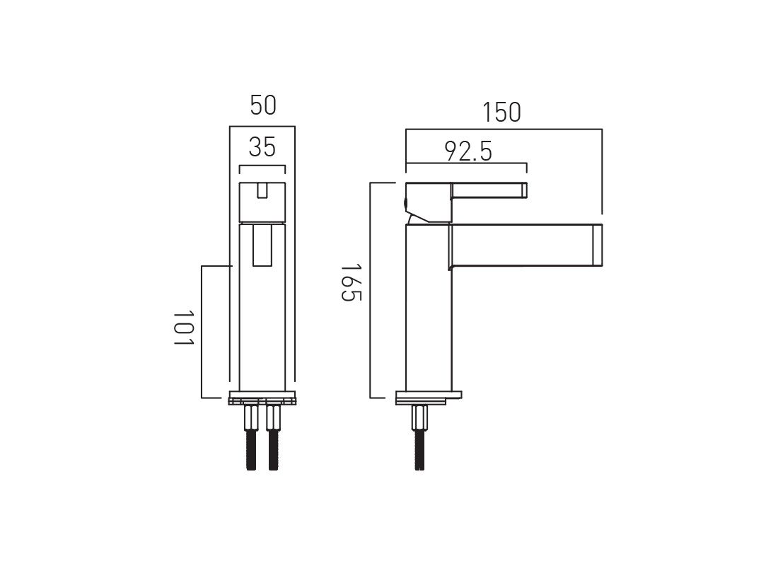 VADO Edit Mono Basin Mixer Tap