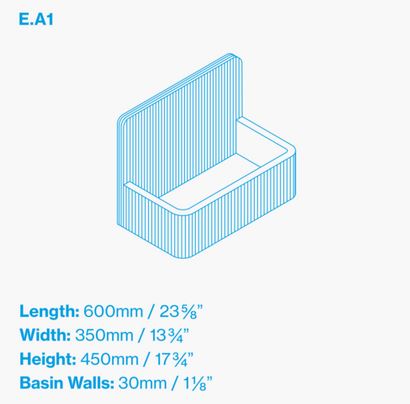 Kast Elm Basin 600mm x 350mm (Choose Colour)