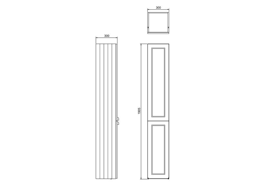 Burlington 30 Tall Double Door Base Unit - Classic Grey