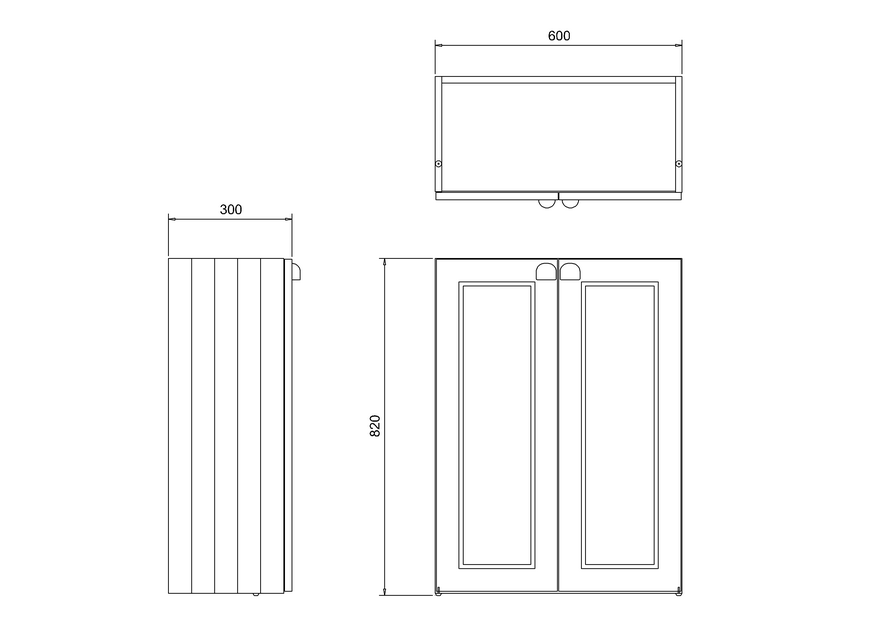 Burlington 60cm Double Door Base Unit - Classic Grey