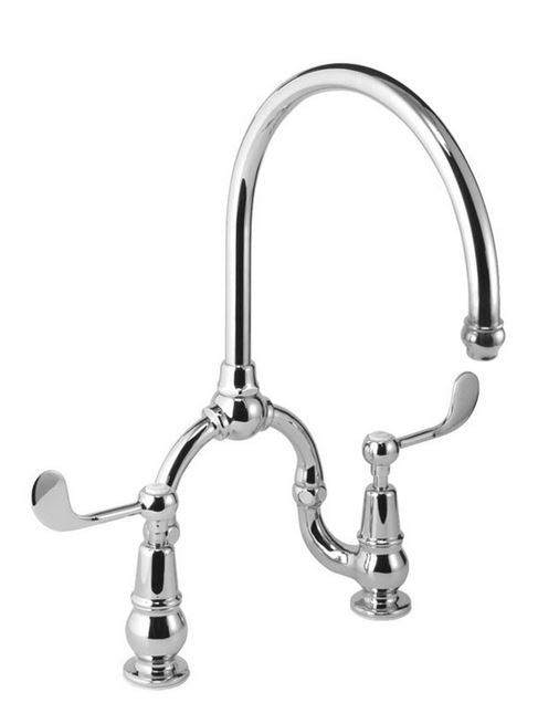 Lefroy Brooks La Chapelle Lever Kitchen Bridge Mixer FL1530NK Silver Nickel