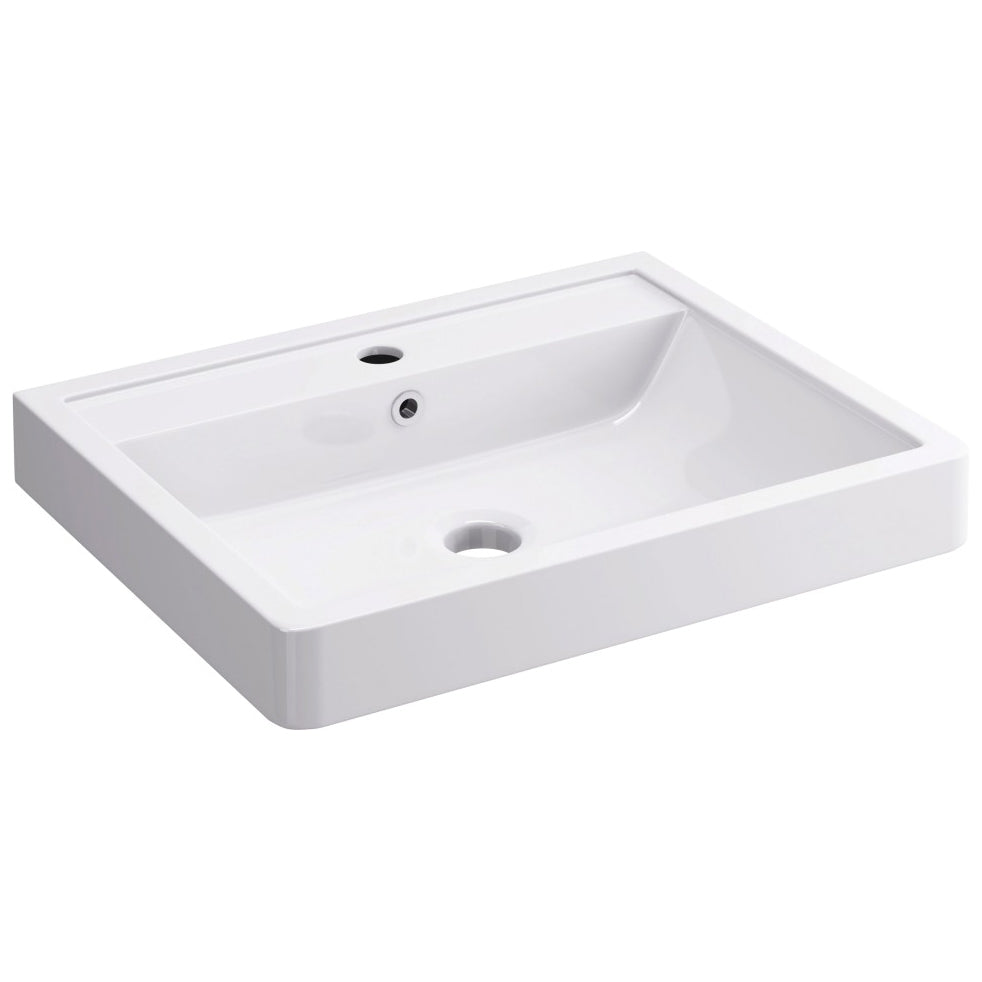 Pura Flite Floor Vanity Unit 600mm Single Drawer Including Basin