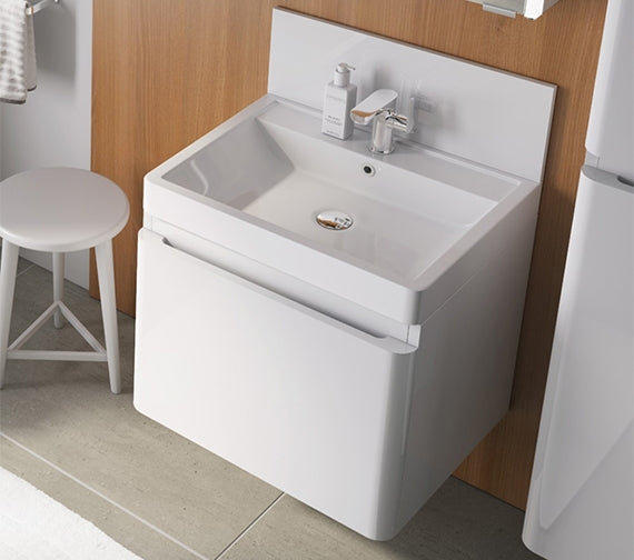 Pura Flite Vanity Unit 600mm Single Drawer Including Basin