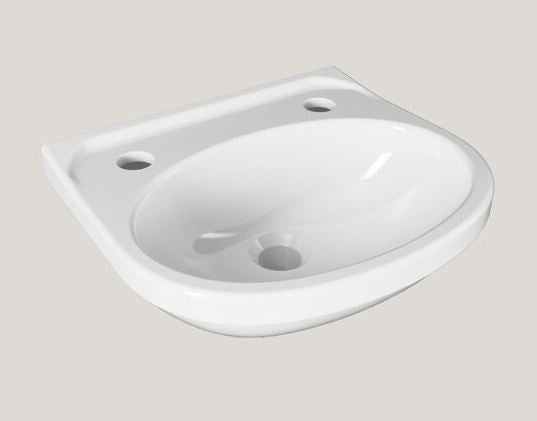 Essentials Flite / Ivo 360mm Cloakroom Basin Two Tap Hole