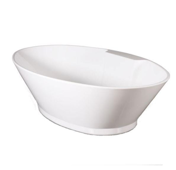 BC Designs Chalice Minor 1650 x 900mm Free Standing Double Ended Bath White Gloss