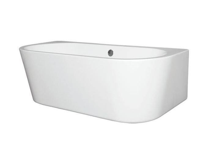 BC Designs Ancora 1640 x 760mm Free Standing Back To Wall Double Ended Bath White Gloss