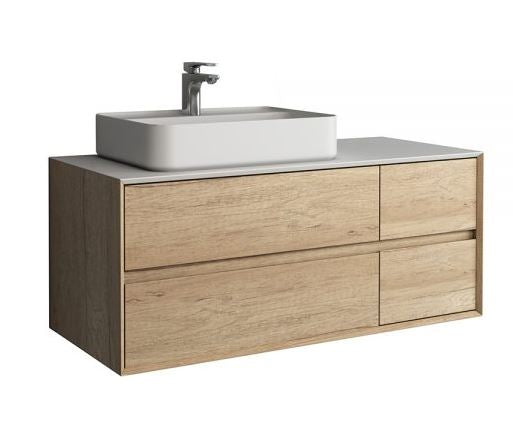 Essentials Grace Quartz Stone 1200mm Worktop in Solid White