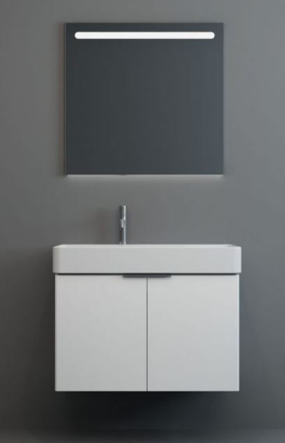 Essentials Blade 800x460mm Two Door Wall Hung Matt White Cabinet