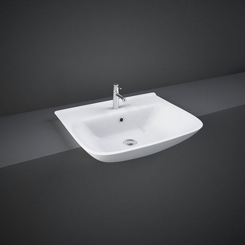 Rak-Origin Wash Basin Semi Recessed 520mm 1 Tap Hole