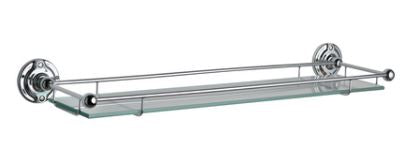 Lefroy Brooks Belle Aire Glass Shelf with Rail
