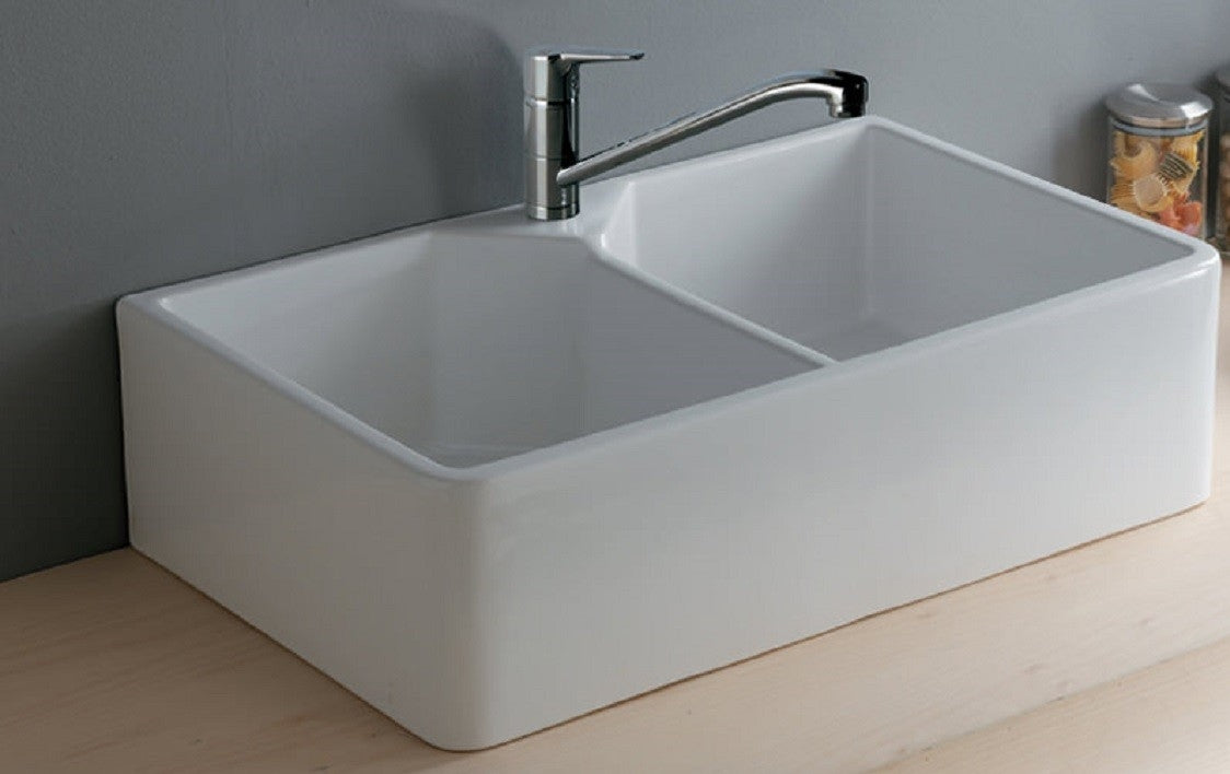 RAK Gourmet Belfast Kitchen Sink 10 Double Bowl