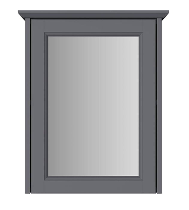 Caversham Single Door Mirrored Wall Cabinet Graphite