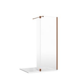 Crosswater Gallery Deflector Panel 180 Hinges - Brushed Bronze