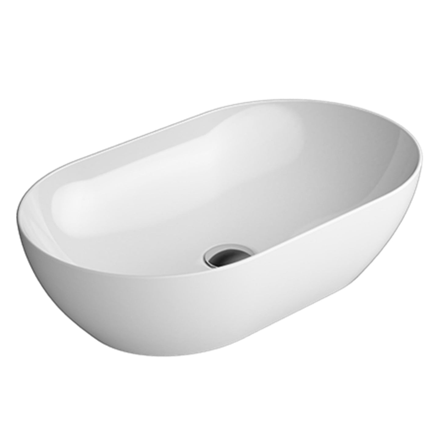 GSI Pura 600 x 370mm Counter Top Basin White Gloss