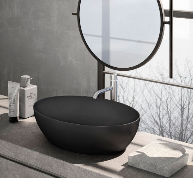 GSI Pura 600 x 420mm Counter Top Basin Matt Ardesia