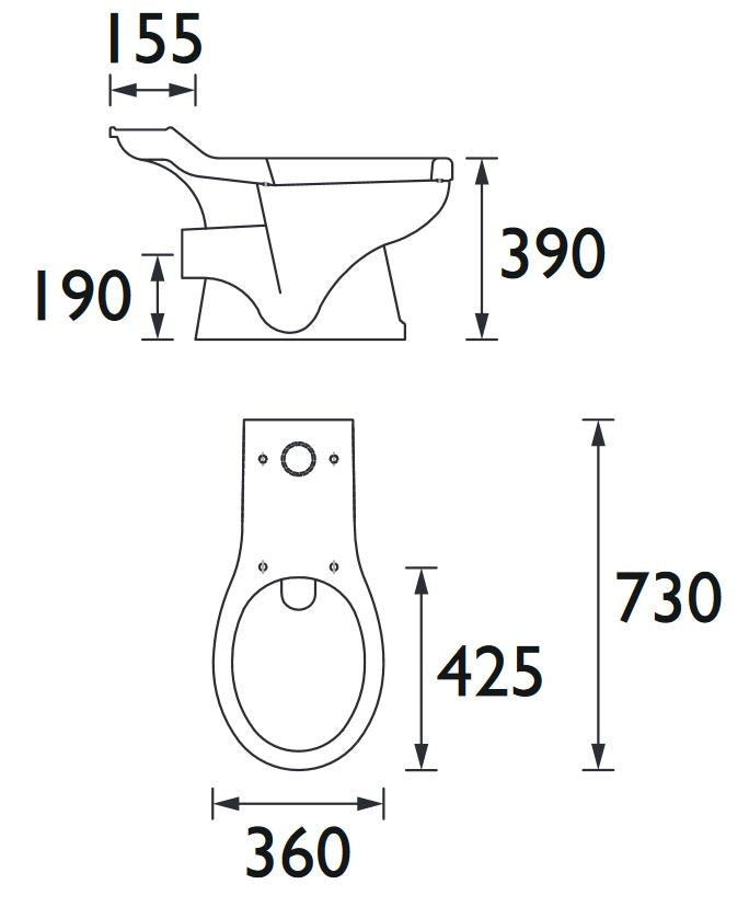 Hatton Close Coupled Pan Only
