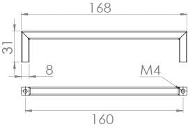 SANEUX Berlin 160mm Door Handle