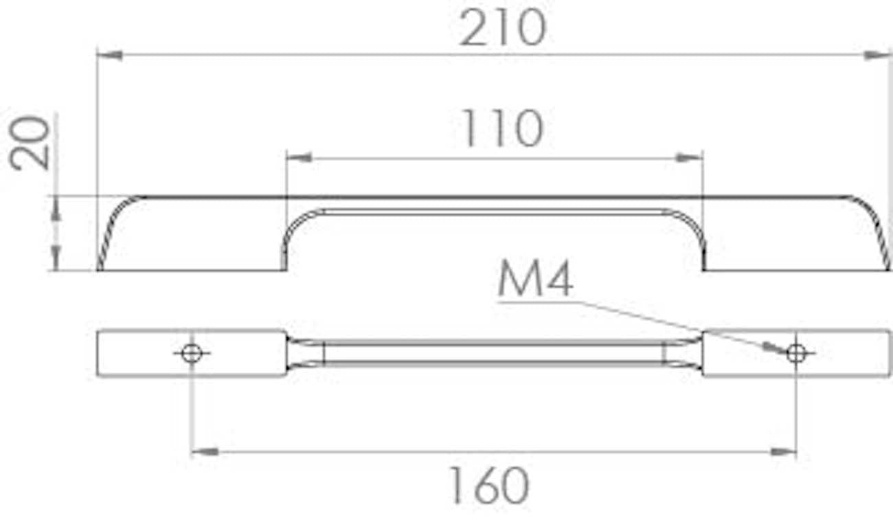 SANEUX Vienna 160mm Door Handle