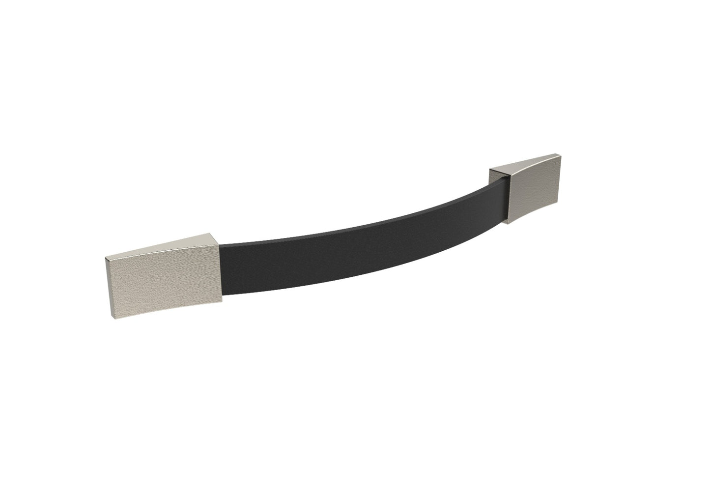 SANEUX Cairo 160mm Drawer Handle - Black Leather