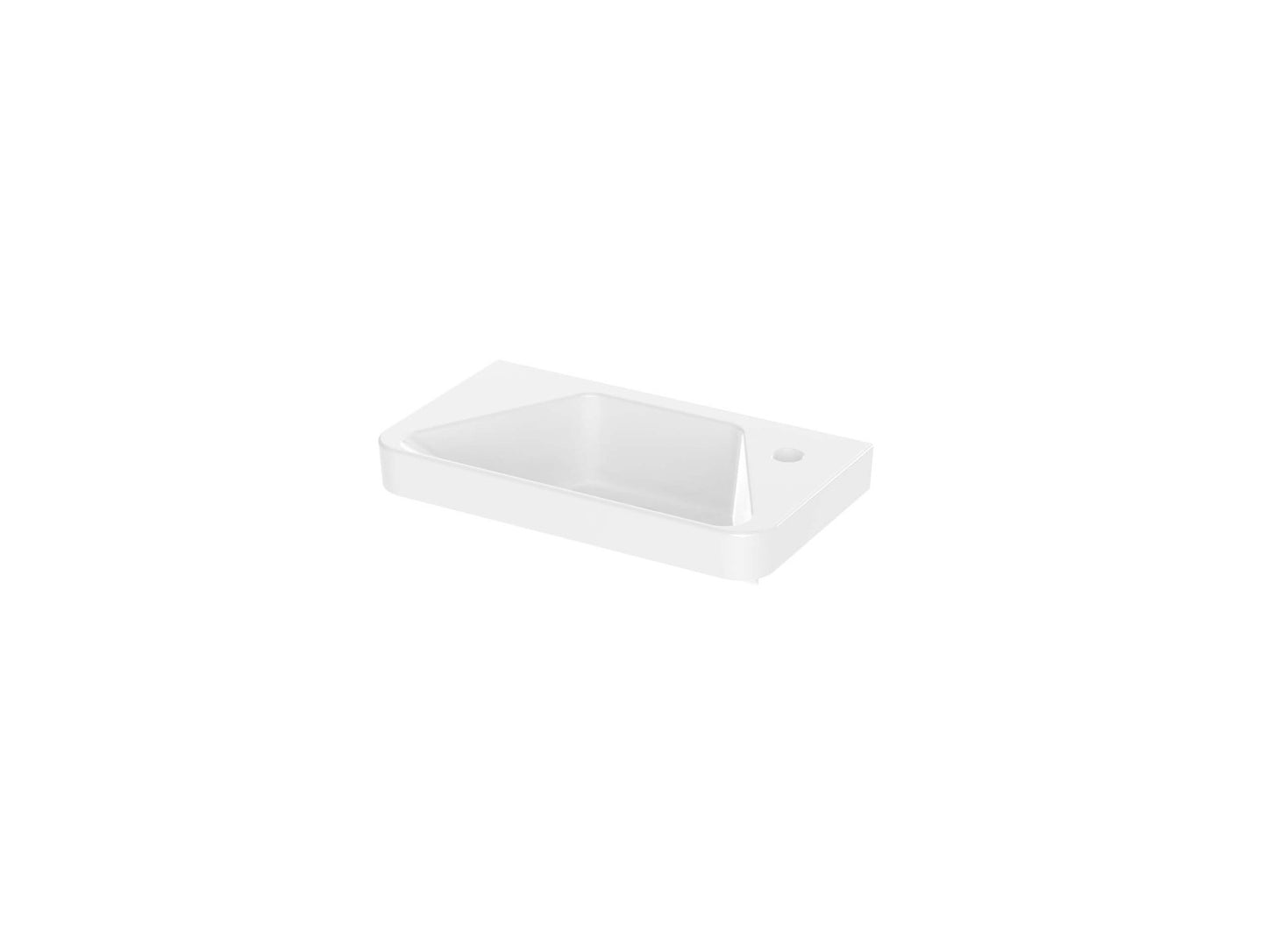 SANEUX Hyde 50x28cm Cloakroom Washbasin Right Tap Hole