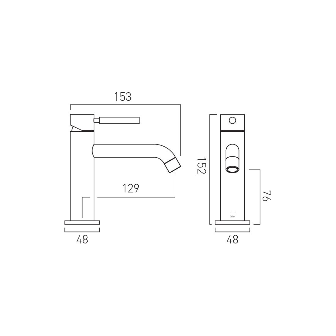 Vado Origins Slimline Mono Basin Mixer Tap