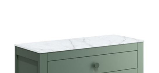 Crosswater Infinity 910 Worktop Carrara Marble effect Worktop Only