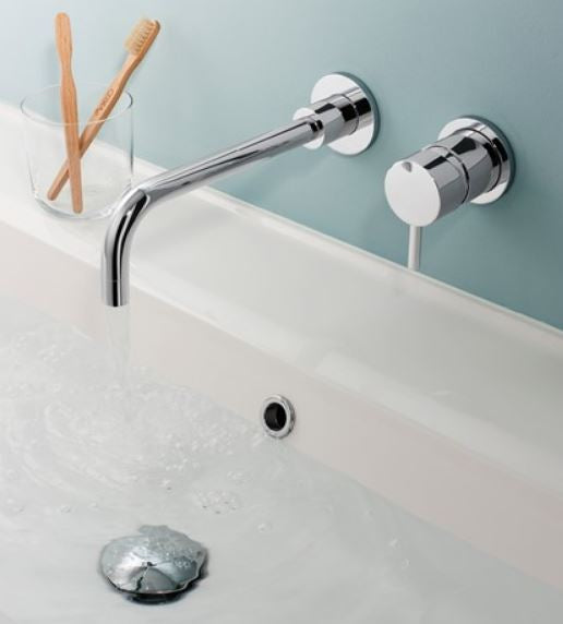 Crosswater Kai Lever Chrome Wall Mounted Basin Mixer