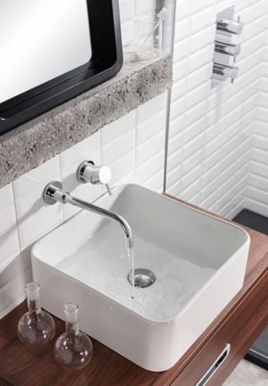 Crosswater Kai Lever Chrome Wall Mounted Basin Mixer