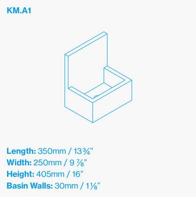 Kast Kern Mini Basin 350 x 250mm (Choose Colour)