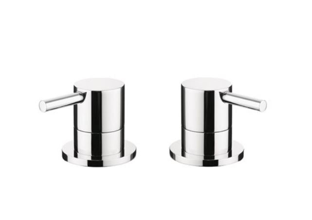 Crosswater Kai Lever Chrome Deck Mounted Panel Valves (Pair)