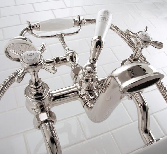 Lefroy Brooks Classic Bath Shower Mixer w/ Hose & Handset