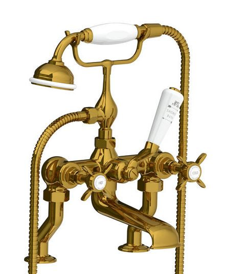 Lefroy Brooks Classic Bath Shower Mixer w/ Hose & Handset