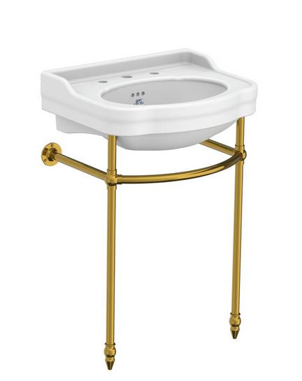 Lefroy Brooks La Chapelle 570mm Basin Stand - Antique Gold