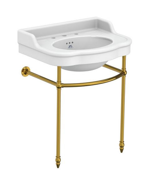 Lefroy Brooks La Chapelle 720mm Basin Stand - Antique Gold