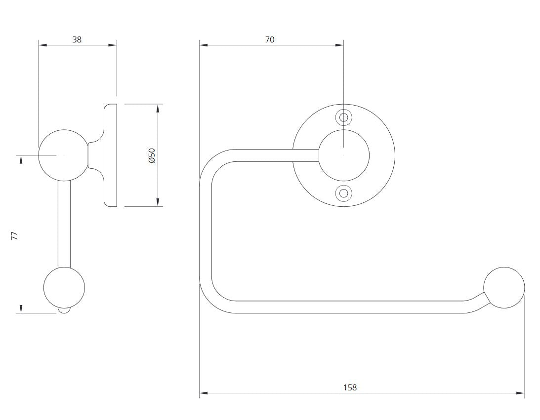 Lefroy Brooks Edwardian Toilet Paper Holder- LB4932CP Chrome