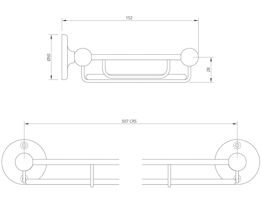 Lefroy Brooks Edwardian Black Glass Shelf with Rail - Antique Gold