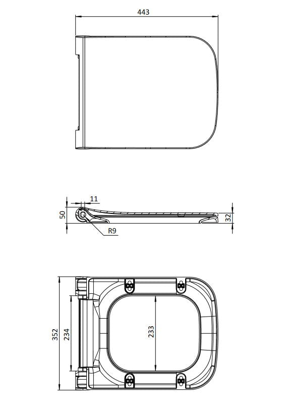 Crosswater Libra WC Seat Matt White