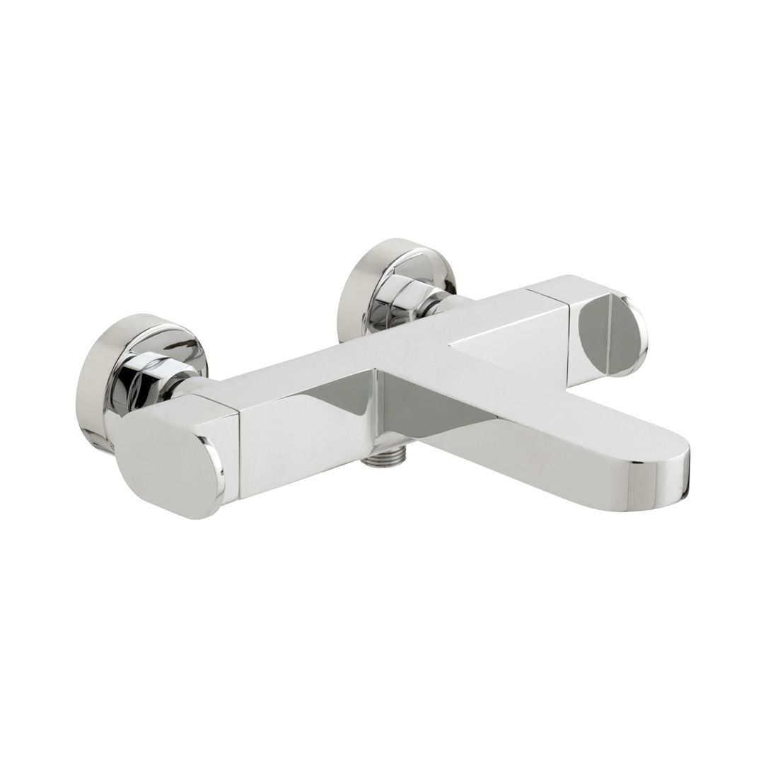 VADO Life Wall Mounted Thermostatic Bath Shower Mixer Tap - Chrome Finish