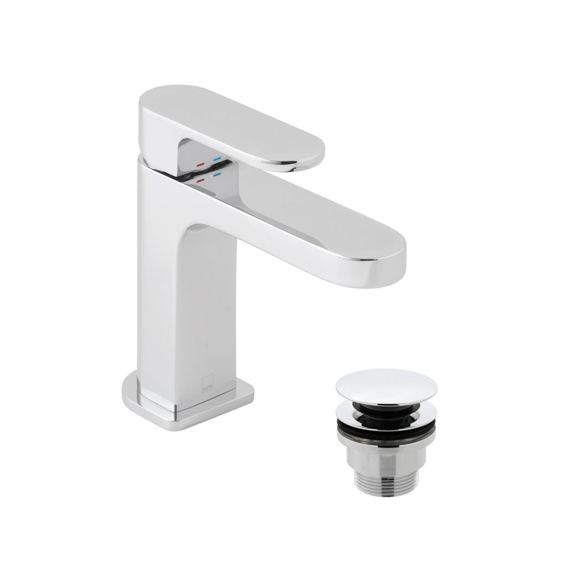 VADO Life Slimline Mono Basin Mixer Tap + Universal Waste - Chrome Finish