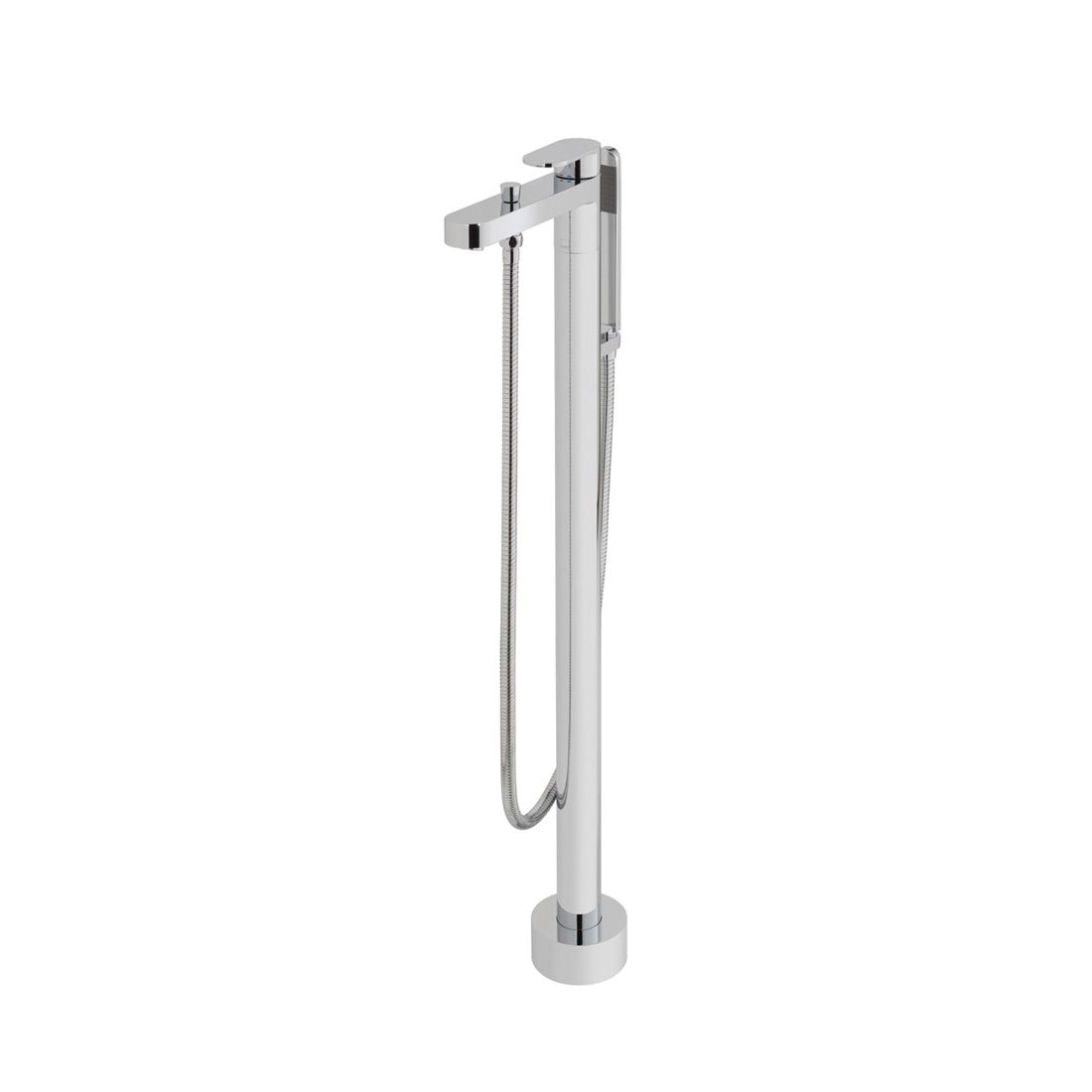 VADO Life Floor Standing Bath Shower Mixer And Shower Kit - Chrome Finish