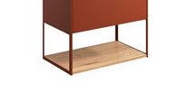 Mada Wall Mounted Rectangular Shelf & Frame in Soft Clay