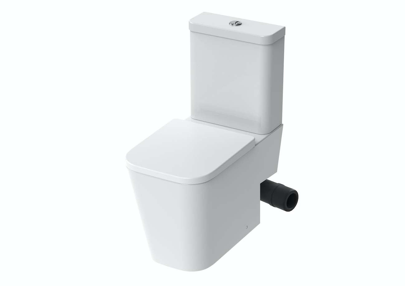 SANEUX Matteo Rimless WC with Pan Close Coupled Right Hand Soil Exit