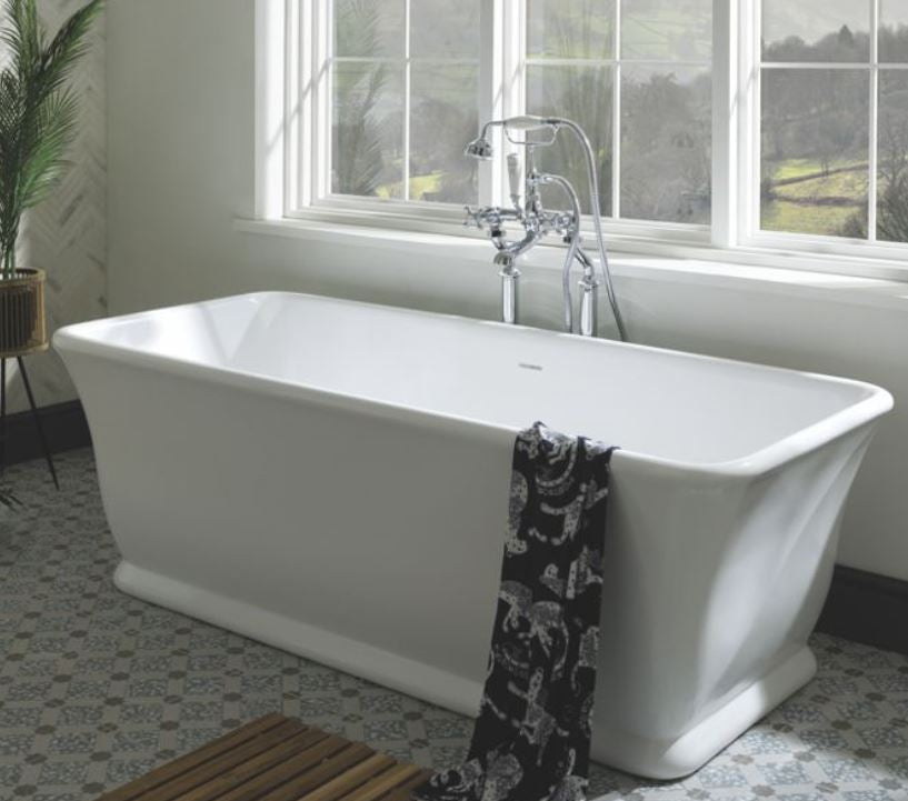 BC Designs Magnus Bath 1680 x 750mm Polished White Freestanding Bath