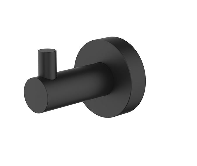 Hoxton Wall Mounted Robe Hook in Matt Black Finish
